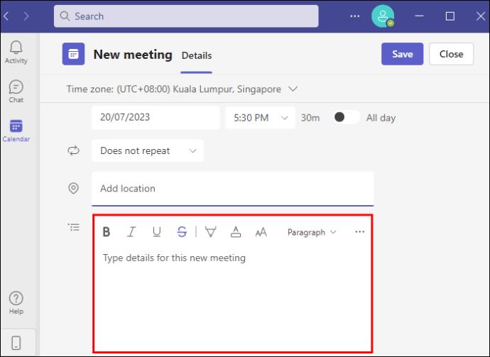 Kako pripraviti sestanek v Microsoft Teams