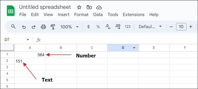 Sådan konverteres tekst til nummer i Google Sheets