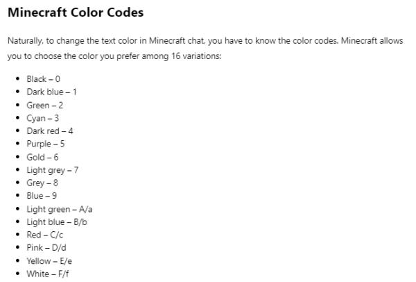 Jak změnit barvu textu v Minecraftu
