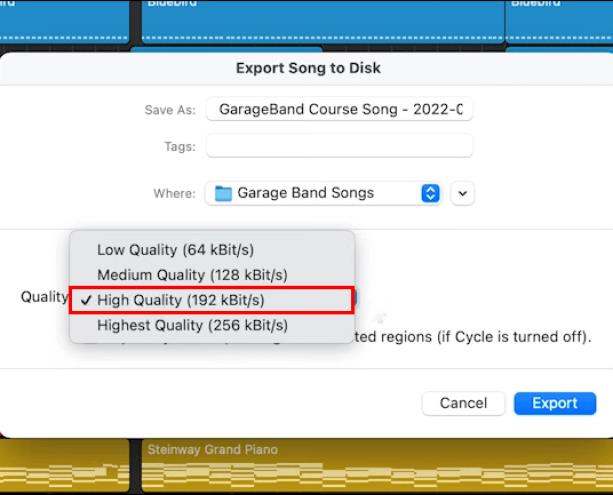 Hvordan eksportere til MP3 i Garageband