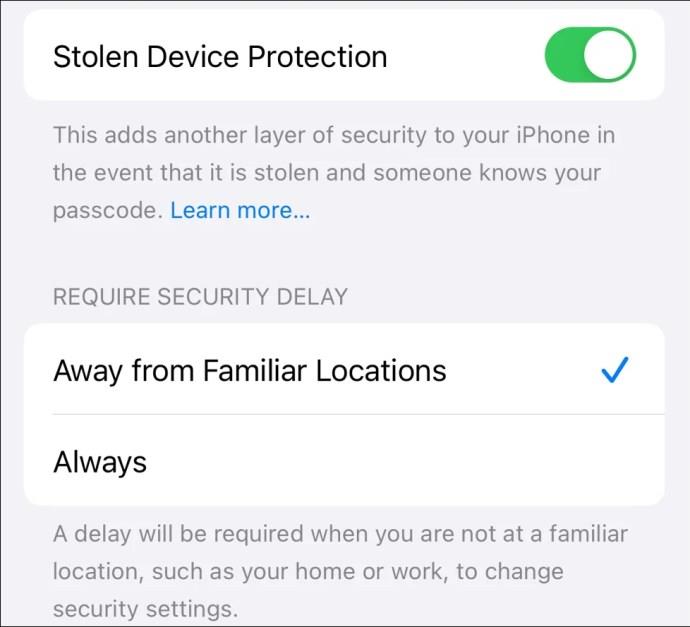 Slik aktiverer du beskyttelse mot stjålne enheter på din iPhone