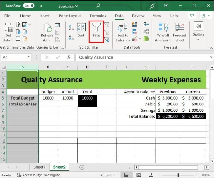 Jak odstranit prázdné řádky v aplikaci Excel