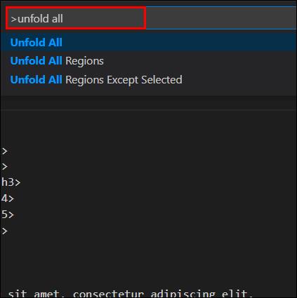 Як згорнути все в VS Code