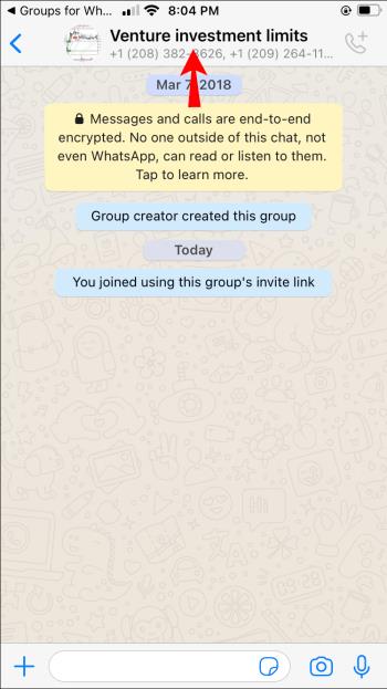 Hur man hittar en grupp i WhatsApp