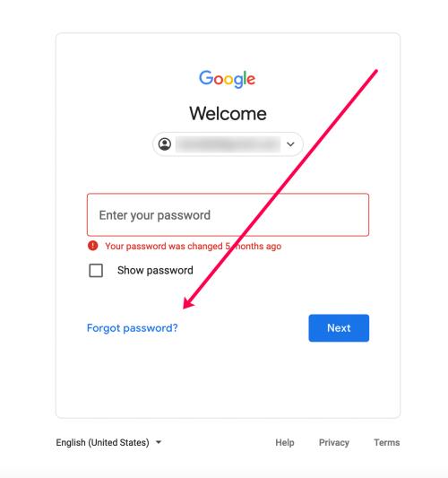 Kako ponastaviti geslo za Gmail