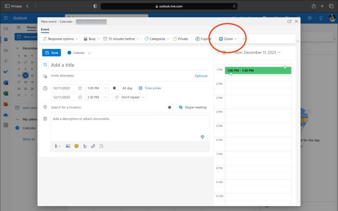 Jak přidat zoom do aplikace Outlook