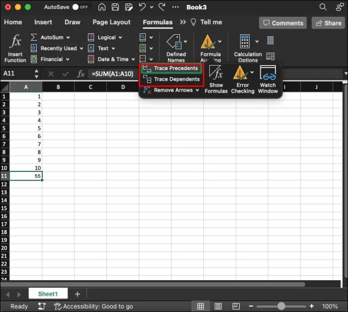 Hvernig á að finna hringlaga tilvísunarhólf í Excel