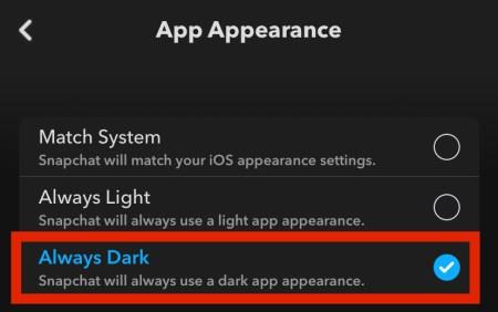 Slik aktiverer du mørk modus i Snapchat
