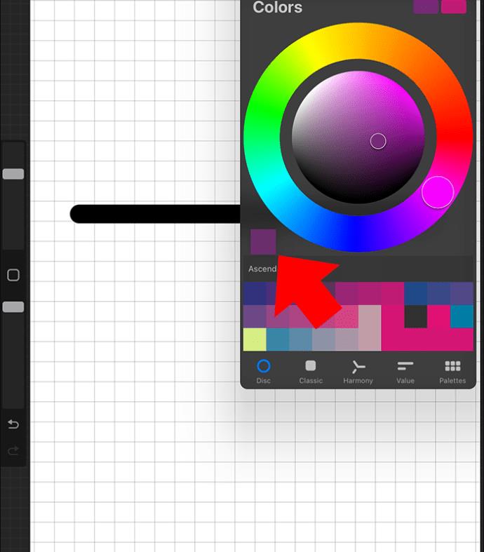 Procreate: Hogyan változtassuk meg a vonal színét