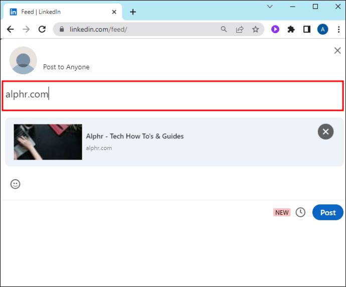 Kako dodati poveznicu u post na LinkedInu