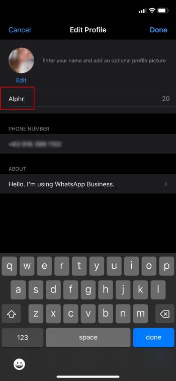 Kaip pridėti vardą „WhatsApp“.