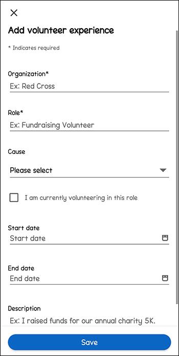 Як додати волонтерський досвід на LinkedIn
