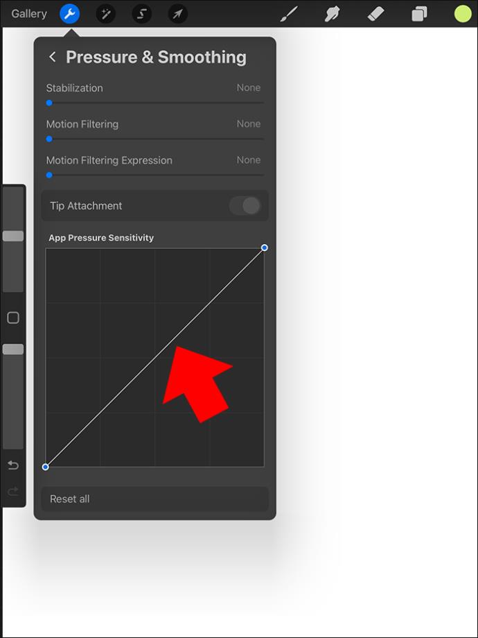 Procreate: Как да изключите чувствителността към натиск