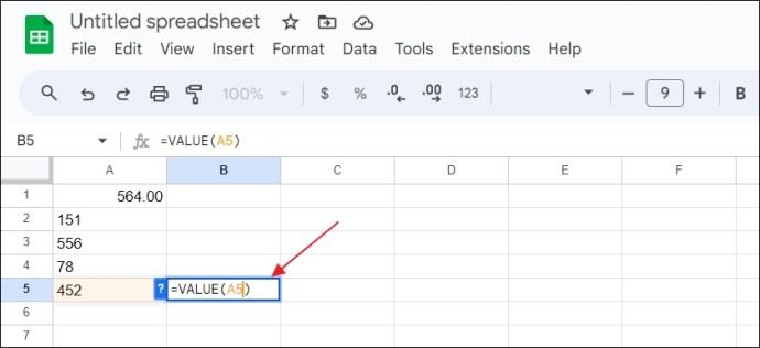 Sådan konverteres tekst til nummer i Google Sheets