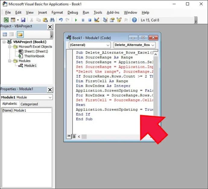 Excel: Sådan sletter du hver anden række