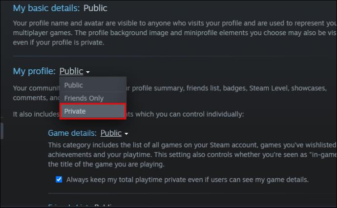 Jak vytvořit soukromý profil ve službě Steam