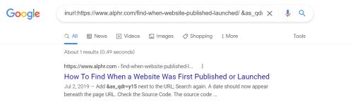 Hur man hittar när en webbplats först publicerades eller lanserades