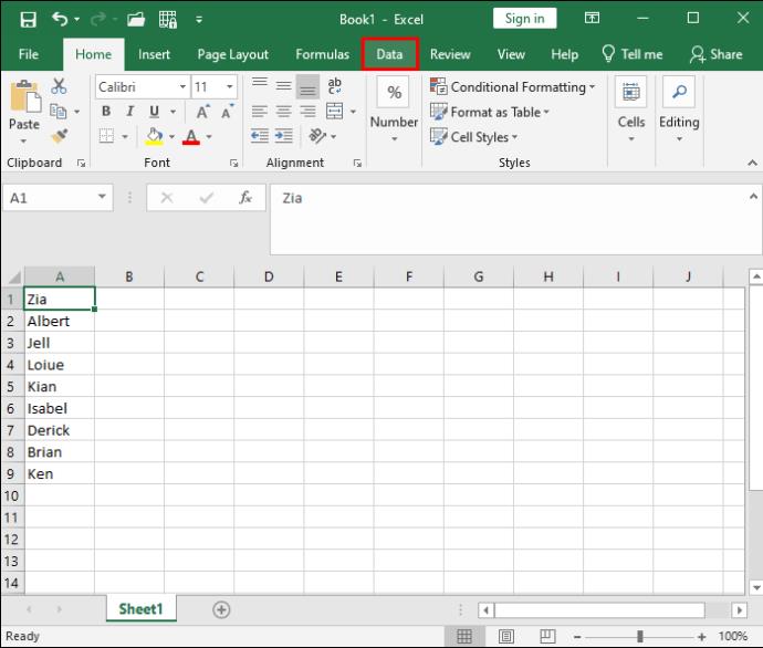 Як розставити алфавіт в Excel