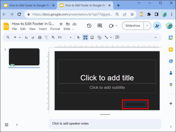 Kako urediti podnožje u Google slajdovima