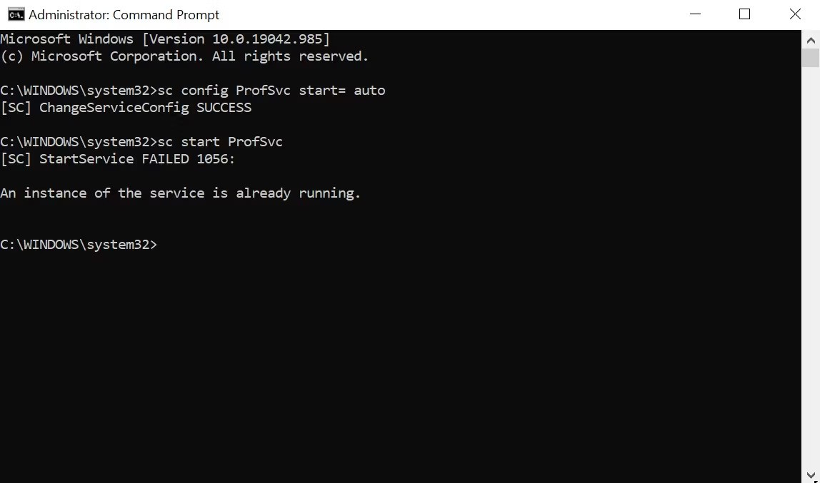 Kā novērst lietotāja profila pakalpojuma pieteikšanās kļūdu operētājsistēmā Windows 10