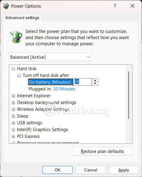 Jak vypnout pevný disk, když se nepoužívá, ve Windows 11