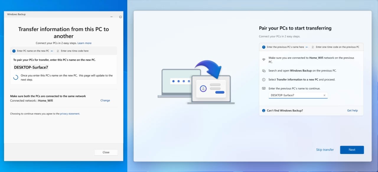 A Windows 11 hamarosan lehetővé teszi az adatok átvitelét a régi számítógépről a telepítés során – íme, hogyan
