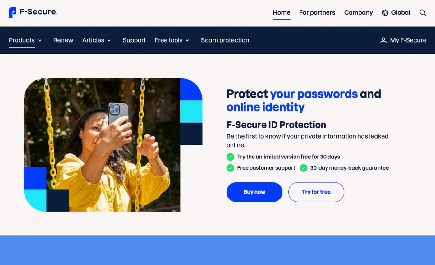 Сазнајте више о услузи праћења на дарк вебу F-Secure ID Protection