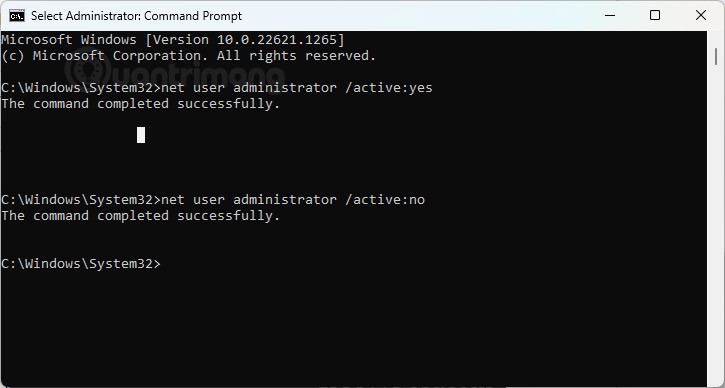 A beépített rendszergazdai fiók engedélyezése vagy letiltása Windows rendszeren
