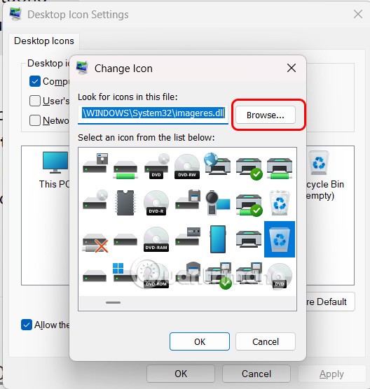 Ako zmeniť ikonu koša v systéme Windows 11