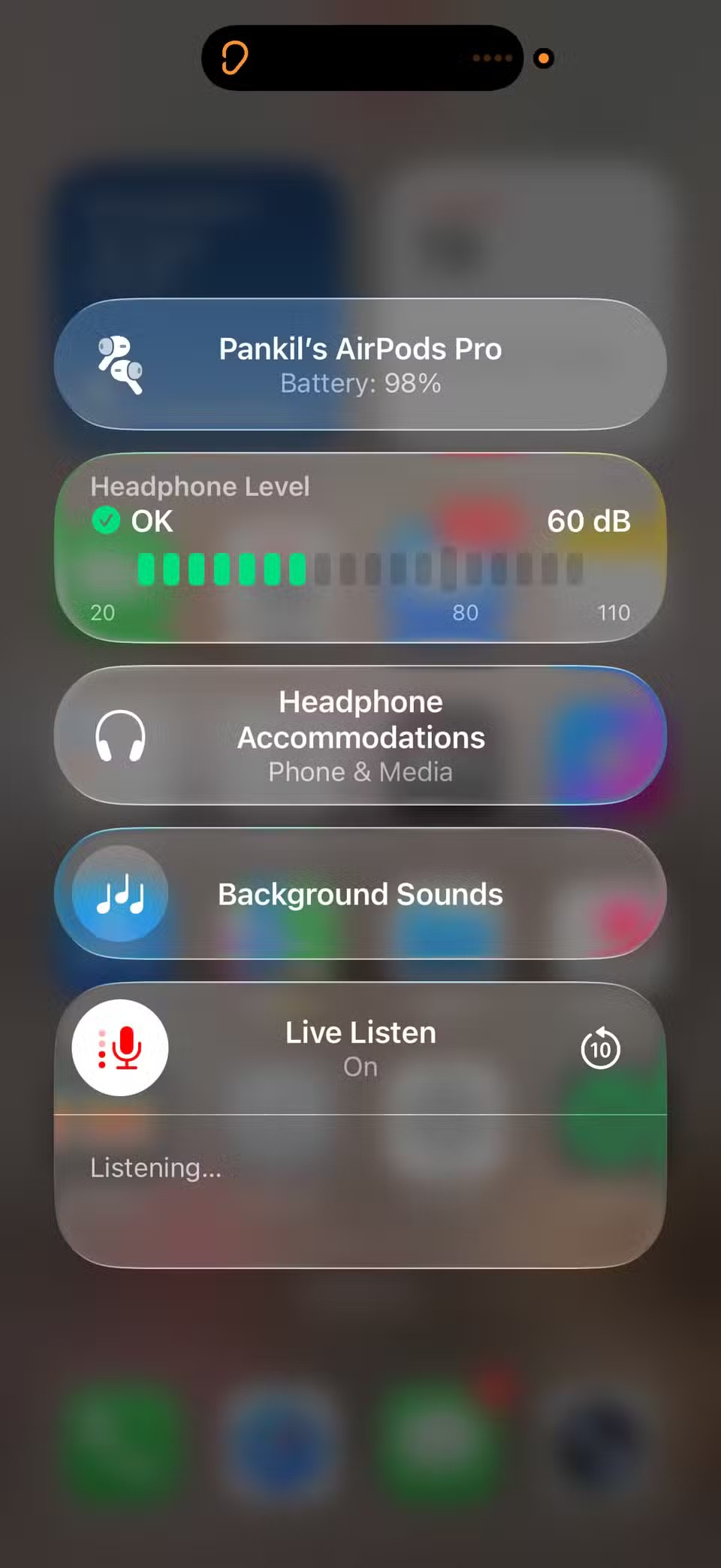 Kako uporabljati ozaveščenost o pogovorih in poslušanje v živo na AirPods