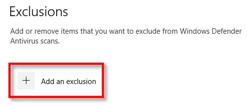 Kako dodati iznimke u Windows Defenderu na Windowsima 10