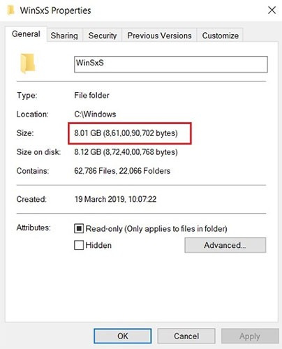 Očistite mapu WinSxS kako biste oslobodili prostor u sustavu Windows