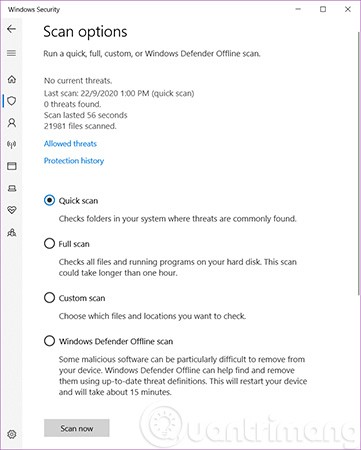 Windowsin suojauksen avaaminen Windows 10:ssä