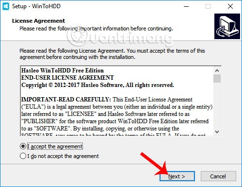 Sådan installeres Windows ved hjælp af WinToHDD uden USB eller DVD