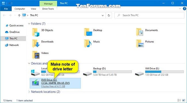 Instruksjoner for installasjon av .NET Framework 3.5 på Windows 10