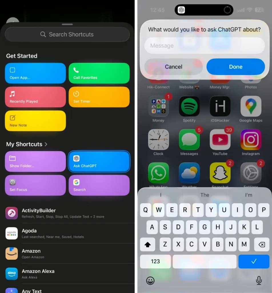 Hogyan lehet megnyitni a ChatGPT-t iPhone-on egy akciógombbal