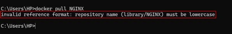 Kuinka korjata virhe "Docker: Virheellinen viitemuoto"