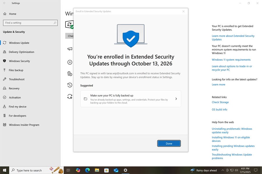 Kako dobiti još jednu godinu besplatnih ažuriranja za Windows 10