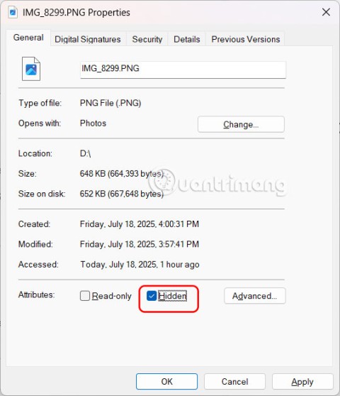 Kaip paslėpti ir rodyti failus sistemoje „Windows 11“ be programinės įrangos