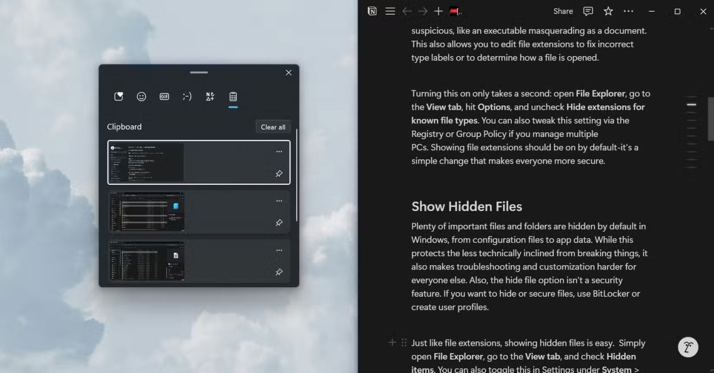 9 funkcí systému Windows, které byste měli ve výchozím nastavení zapnout