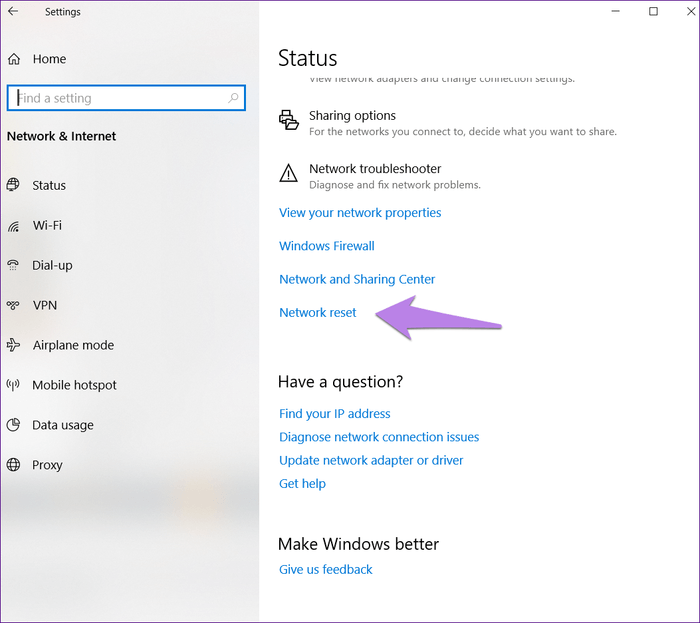Kaip ištaisyti tinklo adapterio nerasto klaidą sistemoje „Windows 10“