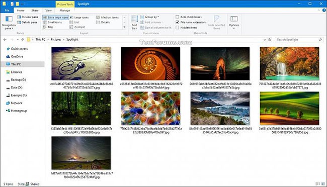 Как да изтеглите изображения на заключения екран на Windows 10 от Spotlight на вашия компютър