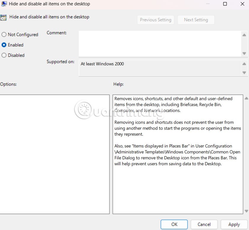 Hvordan skjuler man ikoner på Windows 11-skrivebordet?