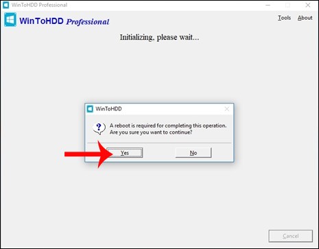 Sådan installeres Windows ved hjælp af WinToHDD uden USB eller DVD