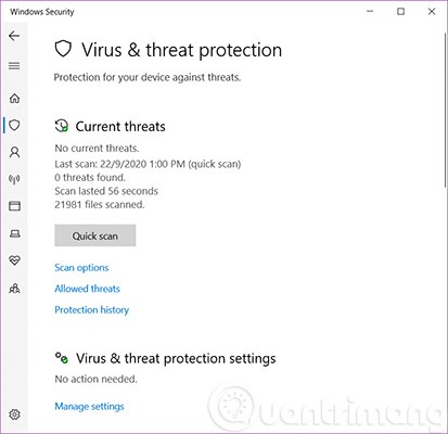 Windowsin suojauksen avaaminen Windows 10:ssä