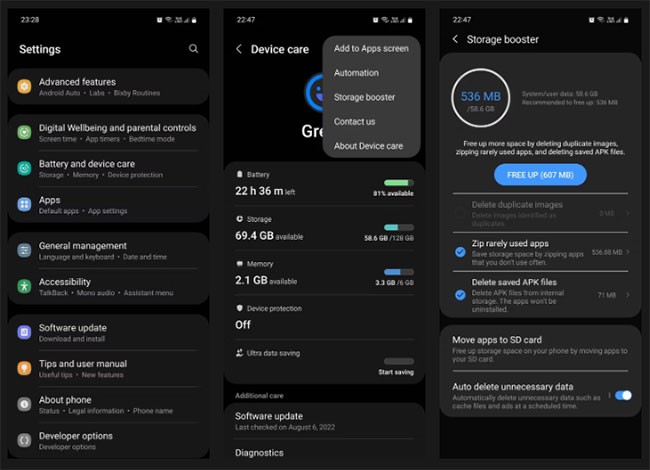 Kaip atlaisvinti vietos „Android“ įrenginyje