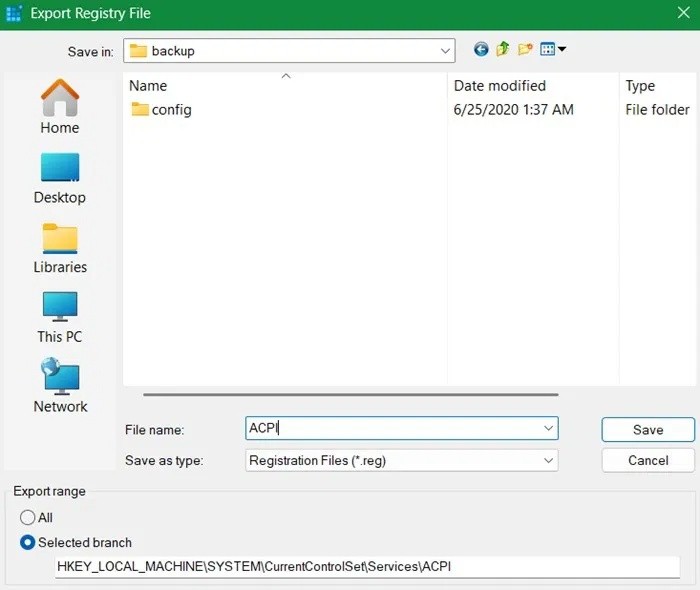 Ispravljanje koda pogreške sustava Windows 0xc0000098: Sigurnosna kopija ACPI.sys za sprječavanje neuspjeha pokretanja