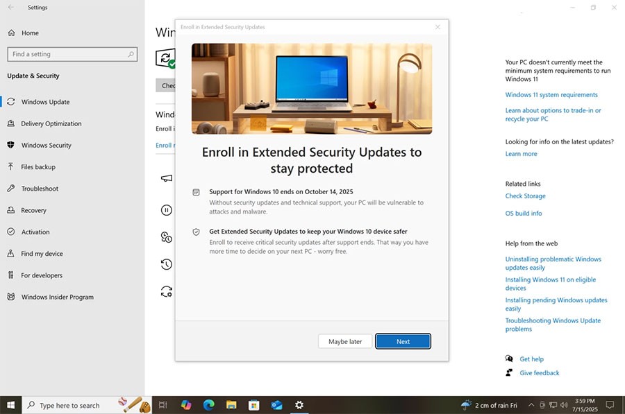 Kako dobiti još jednu godinu besplatnih ažuriranja za Windows 10