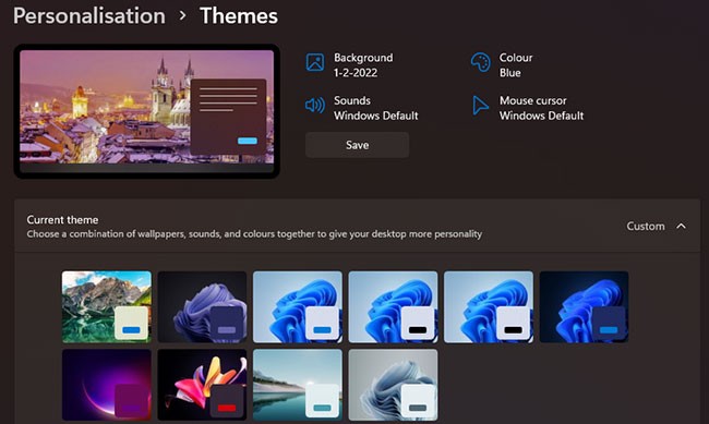 Útmutató a háttérkép megváltoztatásához Windows 11 rendszeren