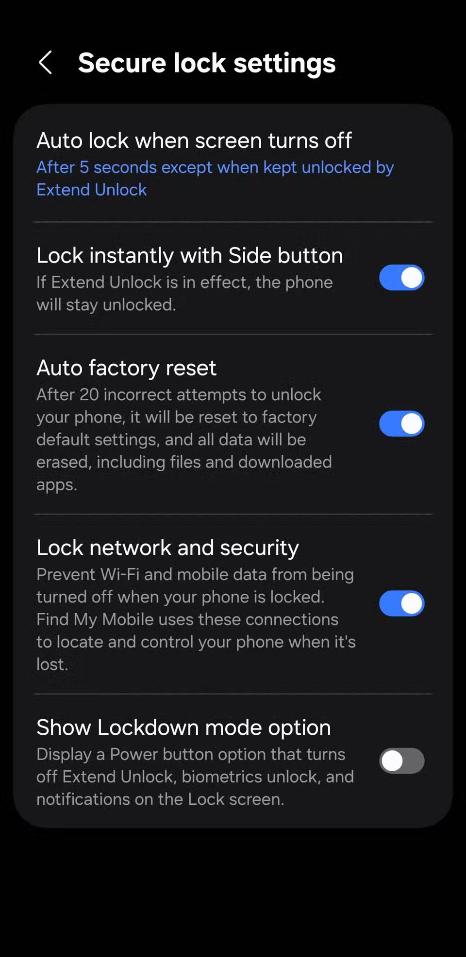 9 nastavení zabezpečení uzamčení obrazovky telefonu Android